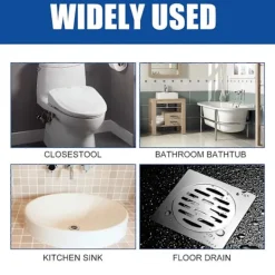 Rengöringsmedel-12-pack Avloppsrengöringspulver - Kraftfull, miljövänlig lösning för att rensa kök och badrum