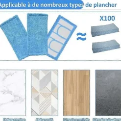 AquaForge Städmoppar-3-pack, Blå Swiffer Sweeper-kompatibla, återanvändbara ersättningsdukar