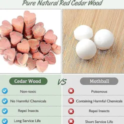 Skadedjur & Insekter-100-pack Cederträ Malmedel Textil Malmedel Cederträkulor Hjärtan Naturligt Kemikaliefritt, Naturlig Malfälla För Skåp, Lådor