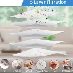 Dammsugare & Tillbehör-8-pack dammsugarpåsar ersättning för Kirby 204811 204814, Sentria, Avalir, Ultimate G-serien modell wit