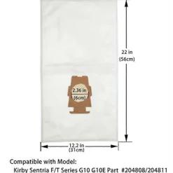 Dammsugare & Tillbehör-8-pack dammsugarpåsar ersättning för Kirby 204811 204814, Sentria, Avalir, Ultimate G-serien modell wit