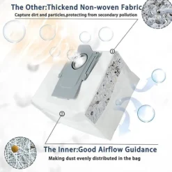 Dammsugare & Tillbehör-12-pack dammsugarpåsar för Roborock Q7 Max / Q7 Max+ / Q7 Max Plus