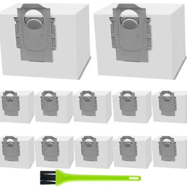 Dammsugare & Tillbehör-12-pack dammsugarpåsar för Roborock Q7 Max /q7 Max+ / Q7 Max Plus