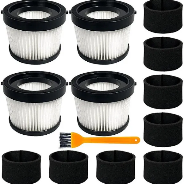 Dammsugare & Tillbehör-4-pack DCV5011H HEPA-filter för DCV501HB sladdlös handhållen dammsugare, med 8 skumhylsfilter & 1 borste