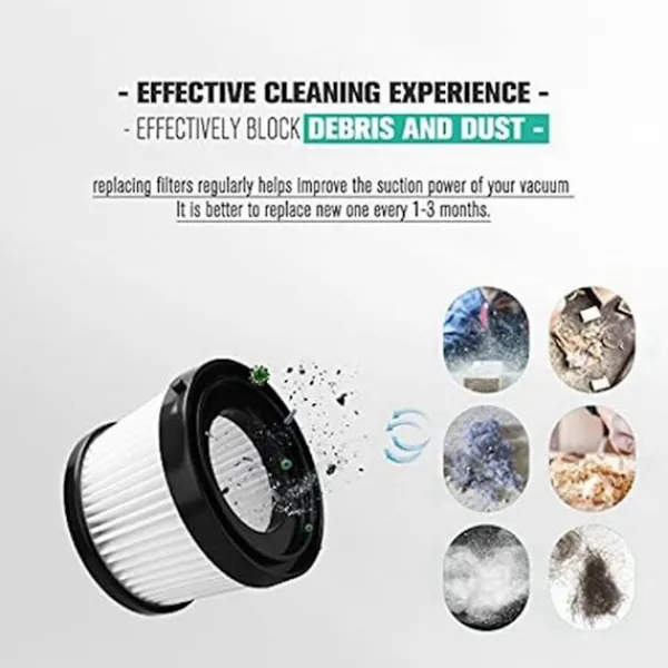 Dammsugare & Tillbehör-4-pack DCV5011H HEPA-filter för DCV501HB sladdlös handhållen dammsugare, med 8 skumhylsfilter & 1 borste