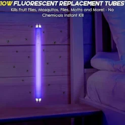 Skadedjur & Insekter-10-pack Ersättningslampor för insektsdödare 10W Kompatibel med 20W Insektsdödare inomhus T8 Sockel F10W 13-tums Ljusrör
