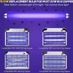 FMYSJ Skadedjur & Insekter-4-pack Ersättningslampor för Insektsdödare 10W för 20W Insektsdödare Inomhus, BL T8 F10W 13 tums Lampa (FMY)