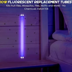 Archipelago Skadedjur & Insekter-10-pack Ersättningslampor för Insektsdödare 10W Kompatibla med 20W Inomhus Insektsdödare, BL T8 F10W 13-tums Lampa Myggdödare Rör UV