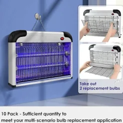 Skadedjur & Insekter-10-pack Ersättningslampor för Insektsdödare 10W för 20W Inomhus Insektsdödare, BL T8 F10W 13-tums Ljusrör för Aspectek, Liba