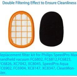 Dammsugare & Tillbehör-4-pack FC5005/01 Ersättningsfilterset Tillbehör för SpeedPro Max Sladdlös Dammsugare FC6802