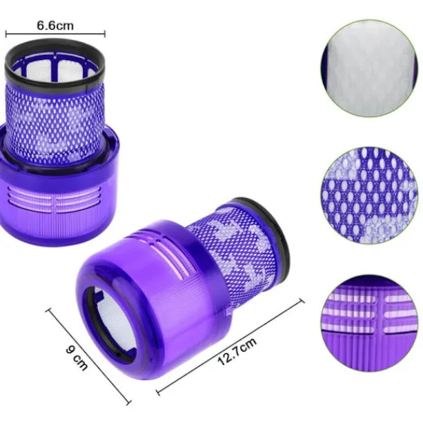 Dammsugare & Tillbehör-3-pack filter för Dyson V11 V15 SV14 SV17 SV22 Absolute Animal Extra Pro Detect Torque Drive sladdlösa dammsugare, tvättbara ersättningsenheter