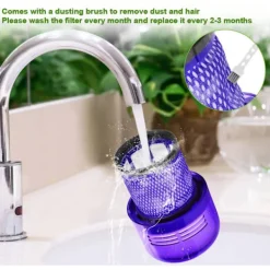 Dammsugare & Tillbehör-3-pack filter för Dyson V11 V15 SV14 SV17 SV22 Absolute Animal Extra Pro Detect Torque Drive sladdlösa dammsugare, tvättbara ersättningsenheter