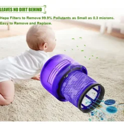 Dammsugare & Tillbehör-3-pack filter för Dyson V11 V15 SV14 SV17 SV22 Absolute Animal Extra Pro Detect Torque Drive sladdlösa dammsugare, tvättbara ersättningsenheter