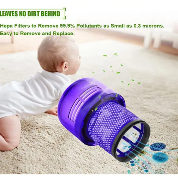 Dammsugare & Tillbehör-3-pack filter för Dyson V11 V15 SV14 SV17 SV22 Absolute Animal Extra Pro Detect Torque Drive sladdlösa dammsugare, tvättbara ersättningsenheter