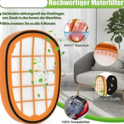 Dammsugare & Tillbehör-4-pack filter för Philips Speedpro Max Aqua Handheld