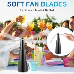 NeunWolken Skadedjur & Insekter-2-pack flugavvisande, bärbar flug- och myggavvisande fläkt, håll flugor och insekter borta från mat