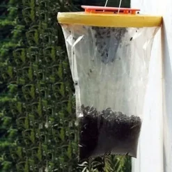 Skadedjur & Insekter-2-pack Flugfälla Utomhus Hängande Flugfångare, Engångs Ranch Flugfälla Fångarpåse med Flugbete, Flugdödare Repeller