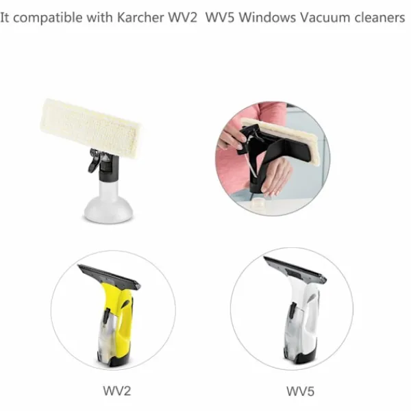 AUGRO Fönsterrengöring-3-pack fönsterputsmoppdynor för Karcher WV2 Plus WV5 Premium