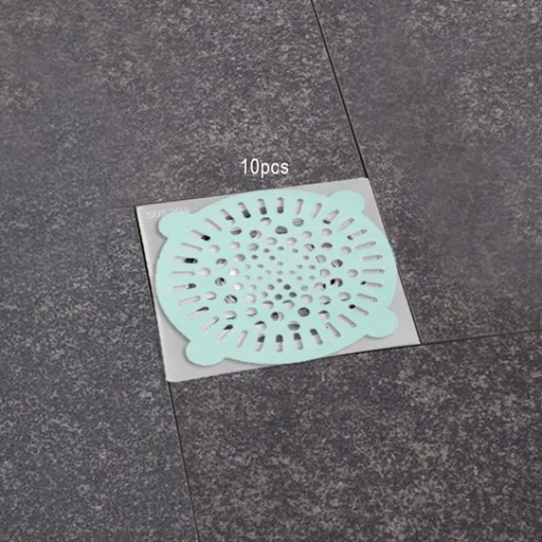 Skadedjur & Insekter-10-pack Grön Självhäftande Engångs Avloppsfilter Golvbrunns Skyddsfilm