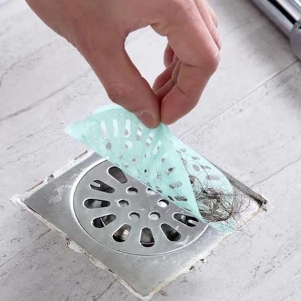 Skadedjur & Insekter-10-pack Grön Självhäftande Engångs Avloppsfilter Golvbrunns Skyddsfilm