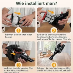 Dammsugare & Tillbehör-2-pack HEPA-filter för Unlimited Gen 2 Series 8 dammsugare 12036642, 12023349, 12023350 och Se