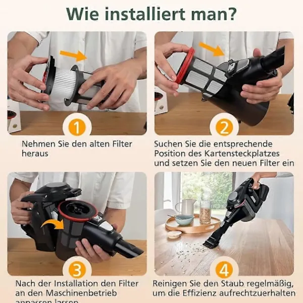 Dammsugare & Tillbehör-2-pack HEPA-filter för Unlimited Gen 2 Series 8 dammsugare 12036642, 12023349, 12023350 och S [YJD]-FM- Black White