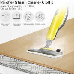 Städmaskiner-5-pack Karcher Ångrengöringsdynor, Karcher Ångrengöringstillbehör, Kompatibel med Karcher Easyfix Sc2 Sc3 Sc4 Sc5-serien Karcher Ångrengörare Cl