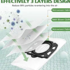 Dammsugare & Tillbehör-8-pack KFI 357 dammsugarpåsar kompatibla med Kärcher WD 2 Plus, WD 3, WD 3 Battery, KWD 1, KWD