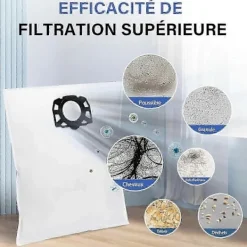 Dammsugare & Tillbehör-12-pack KFI 487 filterpåsar för Kärcher WD4, WD5, WD6 dammsugare