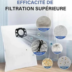 Dammsugare & Tillbehör-12-pack KFI 487 filterpåsar för Kärcher WD4, WD5, WD6 dammsugare