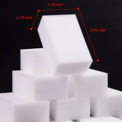 hhu Svampar & Dukar-100-pack Magisk Svamp Radergummi Extra Tjocka Stora och Långvariga Melaminsvampar i Bulk - Multi Surface Power Scrubber Skumrengöringsdynor