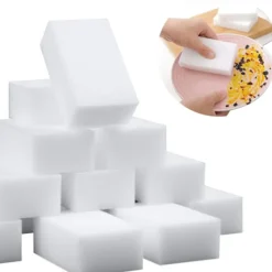 EURL Svampar & Dukar-100-pack Magiska Svampar Extra Tjocka Stora och Långvariga Melaminsvampar i Bulk - Multi Surface Power Scrubber Skumrengöringsdynor