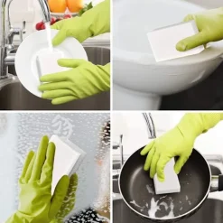 EURL Svampar & Dukar-100-pack Magiska Svampar Extra Tjocka Stora och Långvariga Melaminsvampar i Bulk - Multi Surface Power Scrubber Skumrengöringsdynor