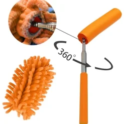 ATELA Svampar & Dukar-3-pack Mikrofiber Dammvippor, Upp till 78 cm - Utdragbara och Böjbara Tvättbara Mini-Dammvippor för Takfläktar, Höga Tak, Persienner, Möbler