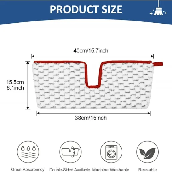 GIFT OF G Städmoppar-3-pack Mikrofibermoppdynor, dubbelsidig rengöring, våt eller torr användning, kompatibla med Vileda ProMist MAX Spray Mop Replacement