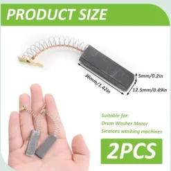 Tvättmaskiner-2-pack Motor Kolborstar för Bosch Siemens Tvättmaskin och Torktumlare Reservdelar kompatibla med Tvättmaskiner
