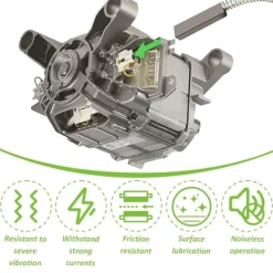 Tvättmaskiner-2-pack Motor Kolborstar för Bosch Siemens Tvättmaskin och Torktumlare Reservdelar kompatibla med Tvättmaskiner