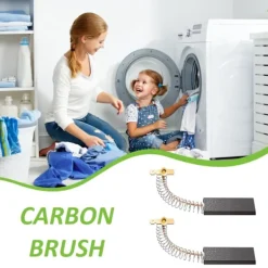 Tvättmaskiner-2-pack Motor Kolborstar för Bosch Siemens Tvättmaskin och Torktumlare Reservdelar kompatibla med Tvättmaskiner