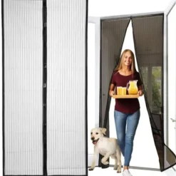 Mobil o Teknik Skadedjur & Insekter-2-Pack Myggnät för dörr med magnetstängning. 210cm x 100cm