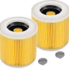 Dammsugare & Tillbehör-2-pack patronfilter för Wd3 Premium Wd2 Wd3 Wd3p Wd3 Mv2 Mv3 filter Wd3 ersättningsfilter för Krcher dammsugare 6.414-552.0/6414552-a