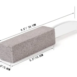 Rengöringsmedel-2-pack pimpstensskrubbare tar bort hårda vattenringar, kalciumavlagringar och rost (grå)