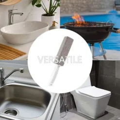 Rengöringsmedel-2-pack pimpstensskrubbare tar bort hårda vattenringar, kalciumavlagringar och rost (grå)