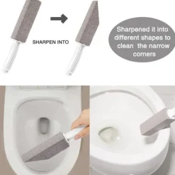 Rengöringsmedel-2-pack pimpstensskrubbare tar bort hårda vattenringar, kalciumavlagringar och rost (grå)