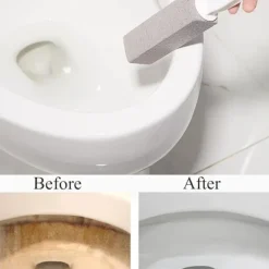 Rengöringsmedel-2-pack pimpstensskrubbare tar bort hårda vattenringar, kalciumavlagringar och rost (grå)