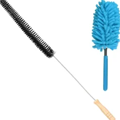 Dammsugare & Tillbehör-2-pack Radiatorborste Set Radiatorrengöring Värmeelementrengörare Med Trähandtag