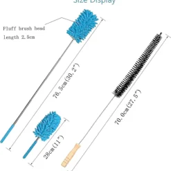 Dammsugare & Tillbehör-2-pack Radiatorborste Set Radiatorrengöring Värmeelementrengörare Med Trähandtag