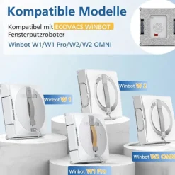DAO Fönsterrengöring-6-pack rengöringspads för Ecovacs Winbot W1 / W1 Pro / W2 / W2 Omni fönsterputsarrobotar, fönsterputsarrobot, tvättbar mikrofiberrengöring [DB]