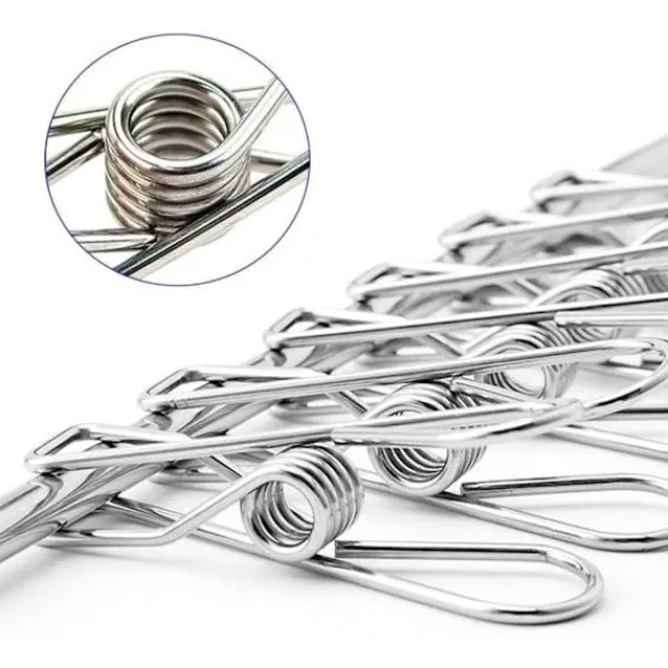 OCEAN Tvättillbehör-70-pack Rostfria Klädnypor för Strumpor och Kläder - Dail