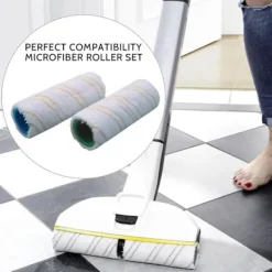 Städmaskiner-8-pack rullar för Kärcher FC7 FC5 FC3 FC3D elektrisk golvrengörare 2.055-007.0 / 2.055-006.0 Grå Gul-FA-