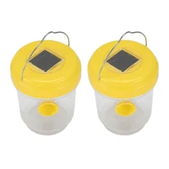 Skadedjur & Insekter-2-pack Solcellsdriven getingfälla för utomhusbruk, getingfångare med ljus för bålgetingar, getingar, bin
